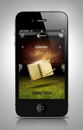 Guinness Rugby 2011 iPhone App on the Behance Network #guinness #photo #design #icons #iphone #illustration #app #manipulation