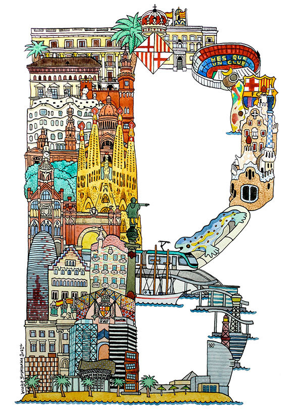 ABC illustration series of European cities #drawings #letters #city #design #abc #illustration #europe #typography
