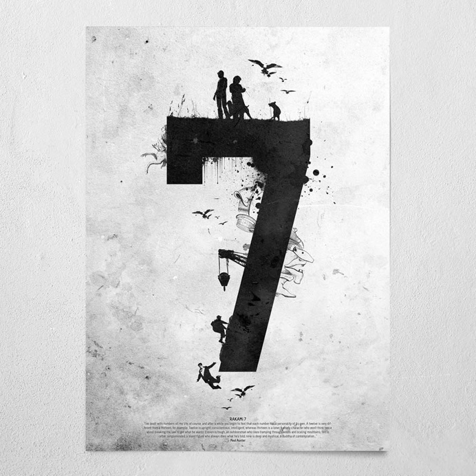 #rakami7 #offwhite #poster #wallart #paulauster #7