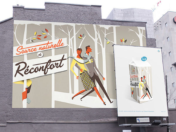 Eight Hour Day » Blog » Feature Friday • Pascal Blanchet #lettering #script #billboard #human #illustration #poster #signage #forest #walking
