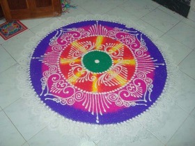 Detailed Sanskar Bharti Inspired Rangoli