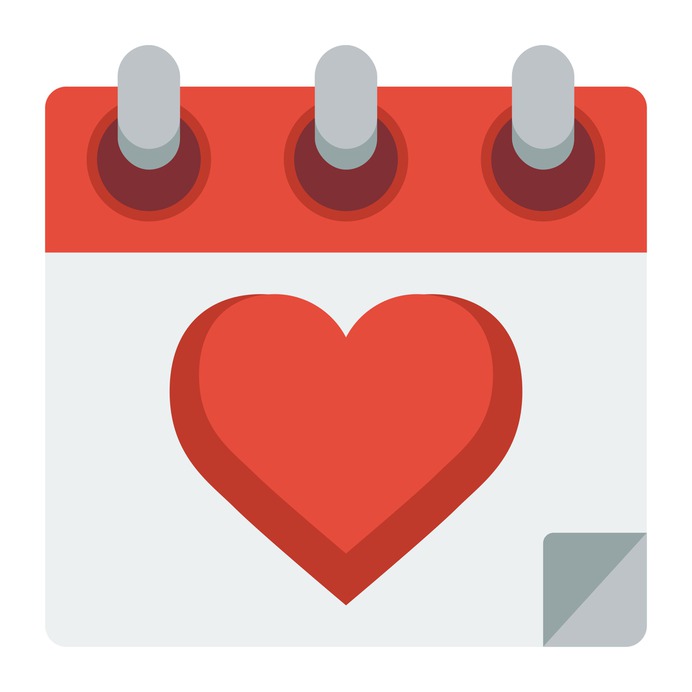 See more icon inspiration related to calendar, time and date, valentines day, lovely, february, romanticism, romantic, date and love on Flaticon.