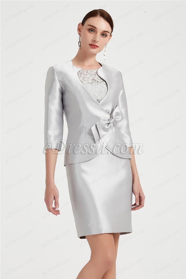 eDressit New Grey 2 pieces Women Suits Mother of Bride Dress (26200108)