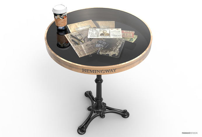 Hemingway Memorabilia Café Table on Behance