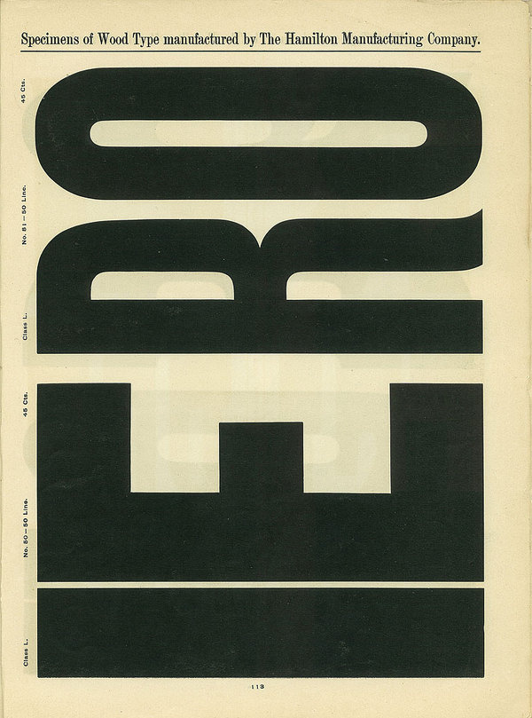 Hamilton Wood Type Catalog #14