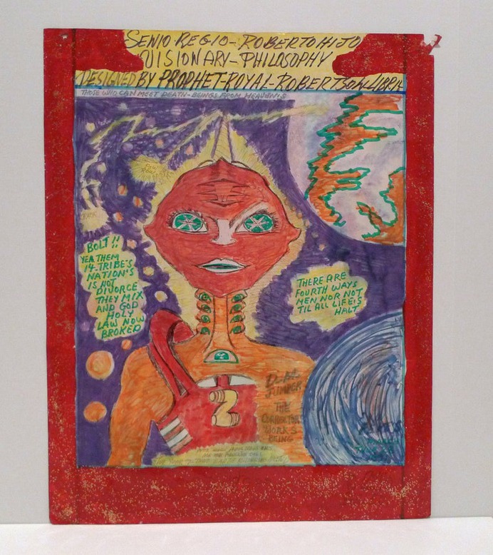 Prophet Royal Robertson Folk Art Drawing Outer Space Alien image 0