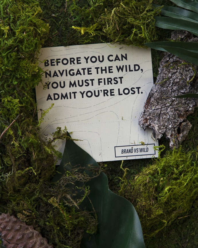 Navigate the wild—styled jungle quote. Image for Brand vs Wild, a survival guide for business by Jonathan David Lewis, VP of McKee Wallwork + Co. | Photographed and designed by Brittany Byrne