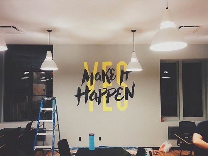 Painting Make It Happen by Jeremiah Britton #lettering #hand #typography