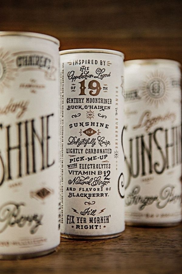 Buck O'Hairen's Sunshine by Device Creative Collaborative #lettering #design #package