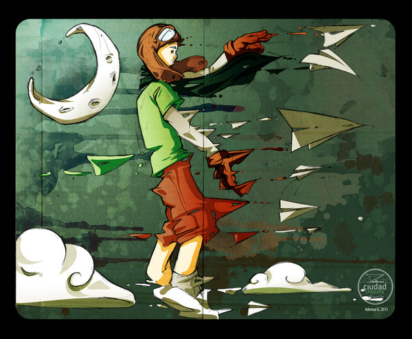jet_plane by Ademar Garcia | Flickr #design #sketchbook #illustration #painting #moleskine #art