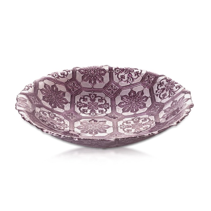 Bowl Safi Glass Purple 34cm