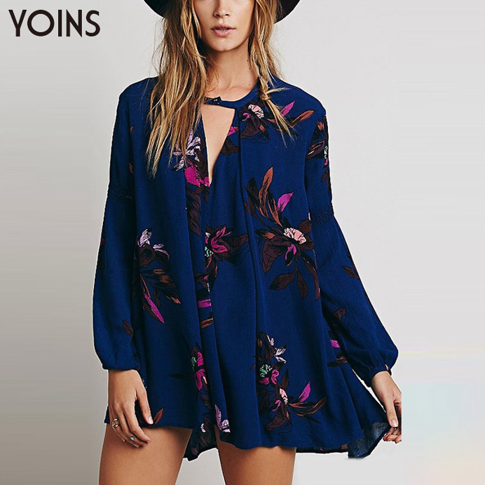 YOINS 2016 Women Vintage Print Blouses