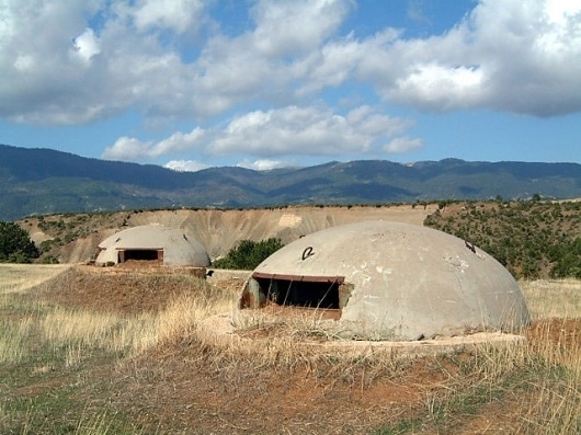 File:Albania bunkers.jpg - Wikipedia, the free encyclopedia #clouds #nature #hills #albania