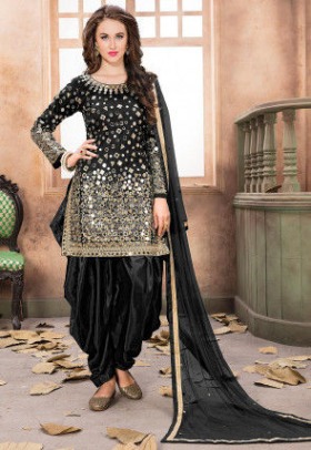 Punjabi Suits Party Wear In Black