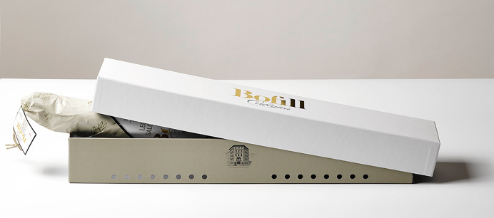 bofill ecologica branding packaging meat food package salami carne beautiful gold deluxe luxury business card identity inspire logo logotype