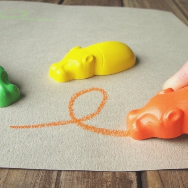 Hippo-Shaped Kaba Crayons #pen