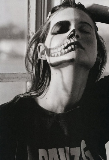 Behati Prinsloo by Matt Jones for i-D Summer 2011 - Touchpuppet #skull #make #up #girl