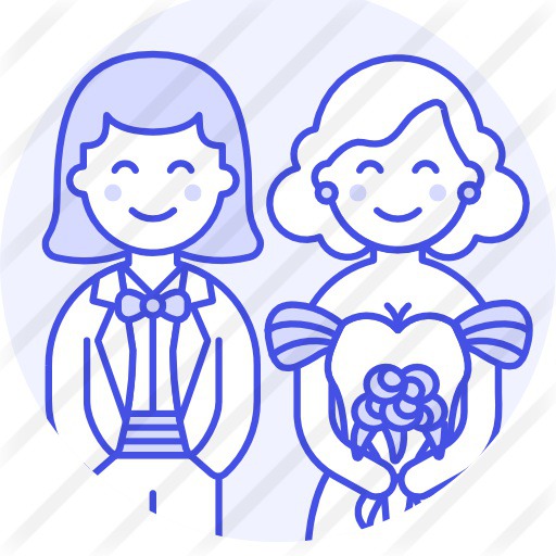 See more icon inspiration related to brides, love and romance, lesbian, homosexual, wedding, love and people on Flaticon.