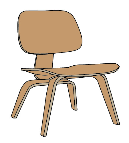 LCW Armchair - Charles & Ray Eames - #illustration #interiordesign