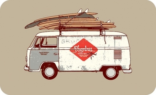 Timba's Design Dept. #timba #surf #van #illustration #type