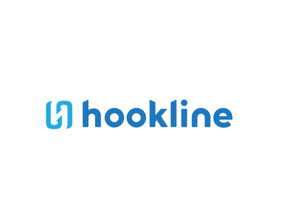 One idea for a new app called Hookline. A double hook that forms a hidden reversed H. #branding #brand #logo #mark #wordmark #app #identity