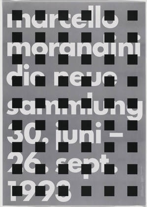 MoMA | The Collection | Pierre Mendell. Marcello Morandini, Die Neue Sammlung, 30. Juni- 26 Sept. 1993. 1993 #pierremendell #poster #typography