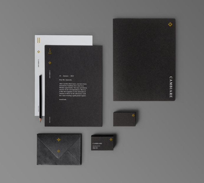 Cambiare – Identity for a secret society of artisans. #business #stationary #branding #card #letter #envelope #identity #stationery #logo