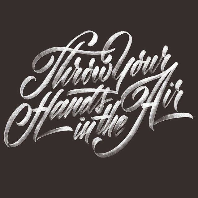 Through your hands in the air by Neil Secretario #lettering #design #typography