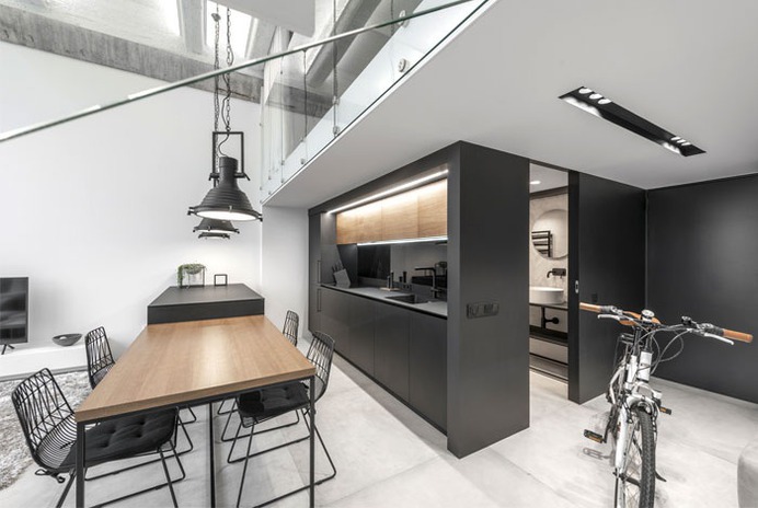 Functional and Stylish Two Level Apartment by IDwhite - InteriorZine