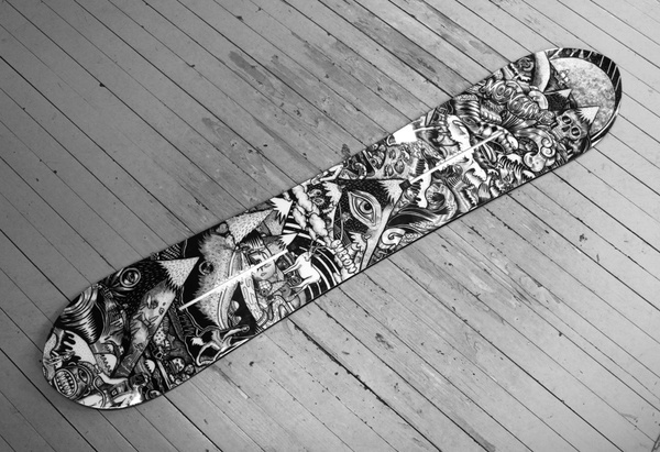 BURTON www.theshallowtree.com #white #board #graphic #black #and