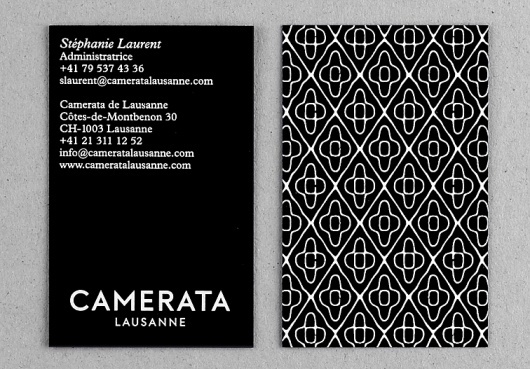 Camerata Lausanne (New) : DEMIAN CONRAD DESIGN #card #bussiness #identity #blackwhite