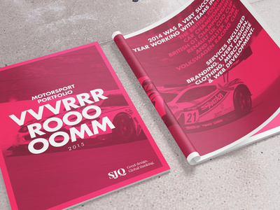 Brochure design idea #215: VVVRRRROOOOMM // Cover & Intro #flat #red #magazine #print #portfolio #layout #studio #web #type ...