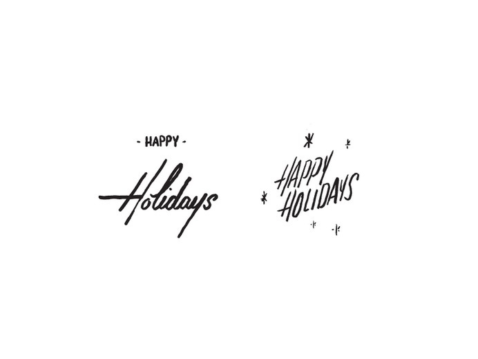 Happy Holidays by Daniel Patrick Simmons #rendered #drawn #hand #typography