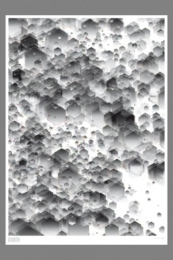 excites | Shop | Simon C Page #pattern #dimension #tile #geometric #grid #poster #gradient #overlay #angular