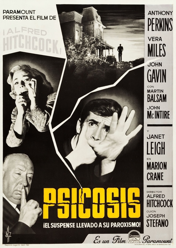 Psycho (1960) #film #poster #vintage #layout #cinema