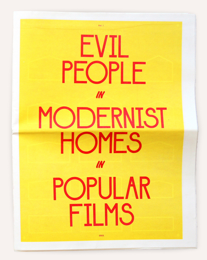 Image of Evil People in Modernist Homes in Popular Films #newsprint #print #publication #cover #layout #editorial