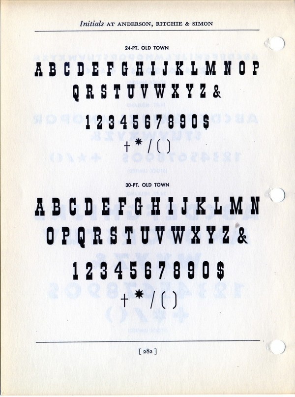 Old Town Type Specimen #type #specimen #typography