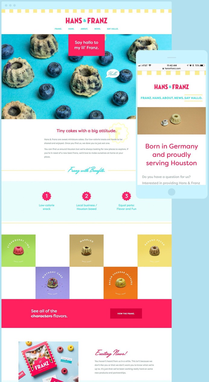 Lil' Franz – Website Design #website #design #foodphotography #cake #houston