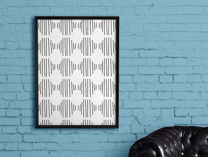 Scandinavian Abstrat Line Circle Pattern Wall Art Poster