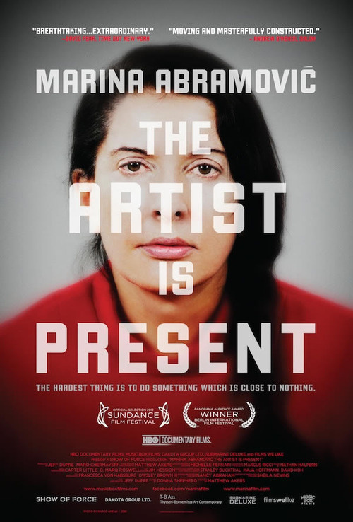 US poster for MARINA ABRAMOVIC THE ARTIST IS PRESENT (Matthew Akers, USA, 2011) Designer: unknown Poster source: Music Box Films #movie #poster