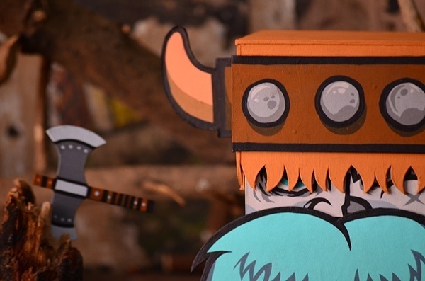 VIKINGO TOY on Behance #arrows #wood #shield #paper #toy #viking