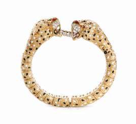 Frascarolo Diamond Ruby Enamel Bangle Bracelet