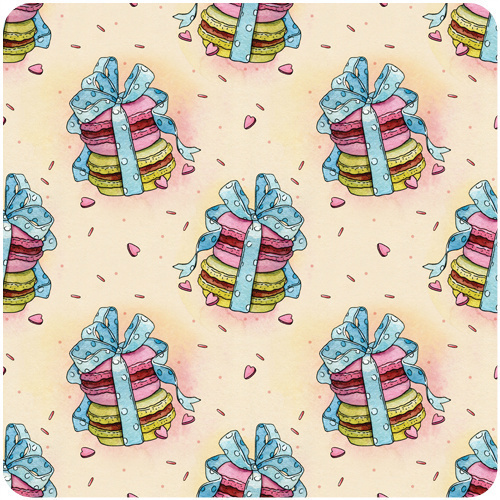 holiday patterns on Behance #cake #present #illustration #pattern