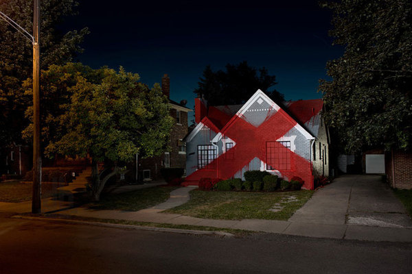 Ian Strange Suburban exhibition designboom 01
