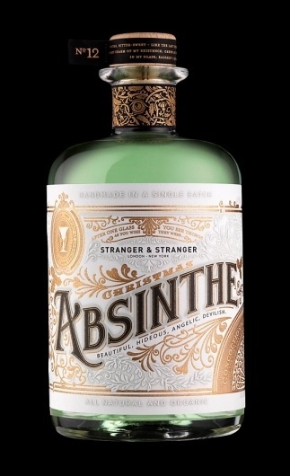 Stranger & Stranger Christmas Absinthe : Lovely Package® . Curating the very best packaging design. #packaging #absinthe #bottle