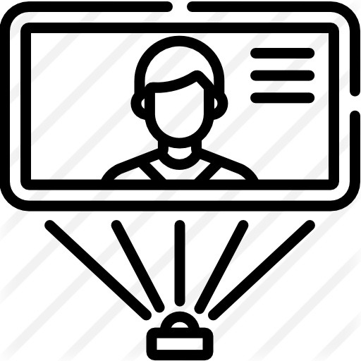 See more icon inspiration related to hologram, electric, electronics, digital, screen, person, people, tool and technology on Flaticon.