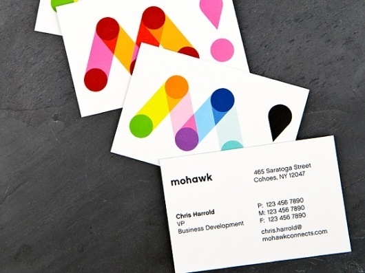 Business card design idea #267: Mohawk Connects the Dots - Brand New #logo #cards #business #mohawk