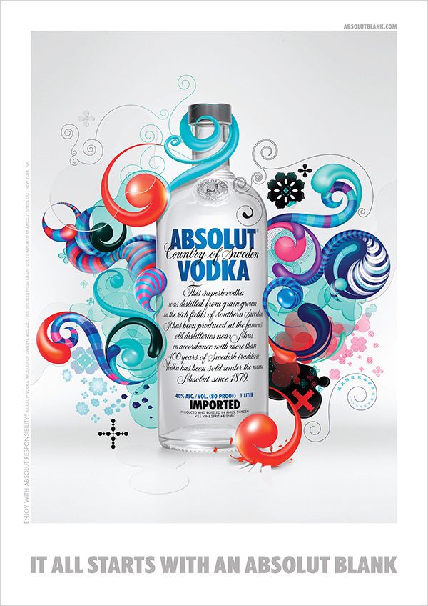 Absolut Blank on Behance #illustration #posters