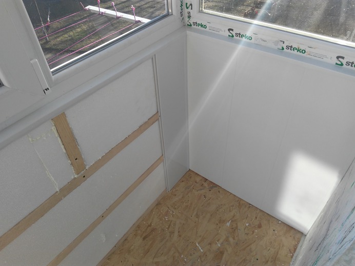 Internal cladding of the balcony. Krivoy Rog.
