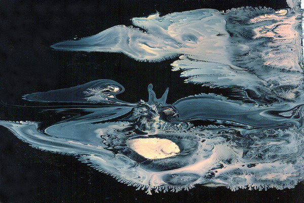 Perhaps a human language is possible in which the intent of meaning... but does it float #blue #dark #black